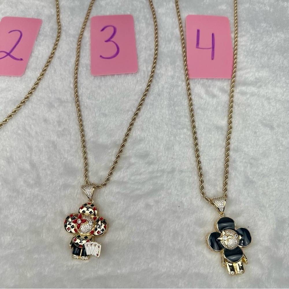 Vivienne Character Mascot NEW gold plated rhinestone necklace